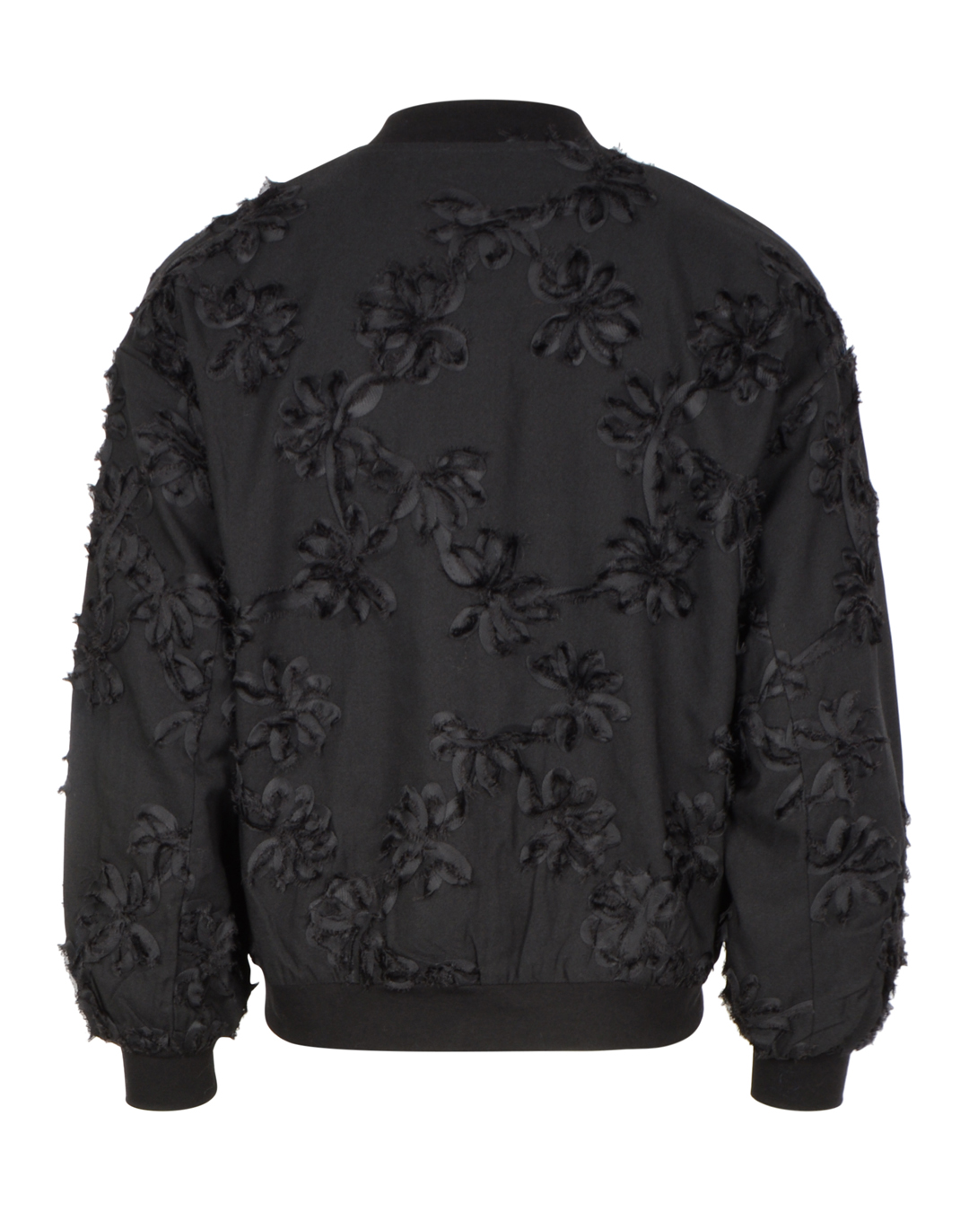 Festjacka med broderade blommor svart - 2