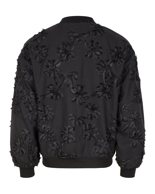 Festjacka med broderade blommor svart - 2