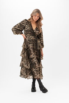  Morgan Dress, Black/ Chestnut/Almond - Capri Collection