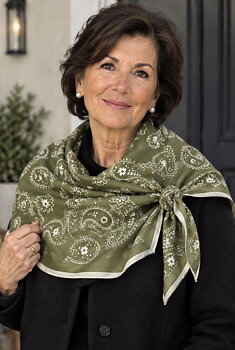 Scarf Mönstrad Grön/Vit