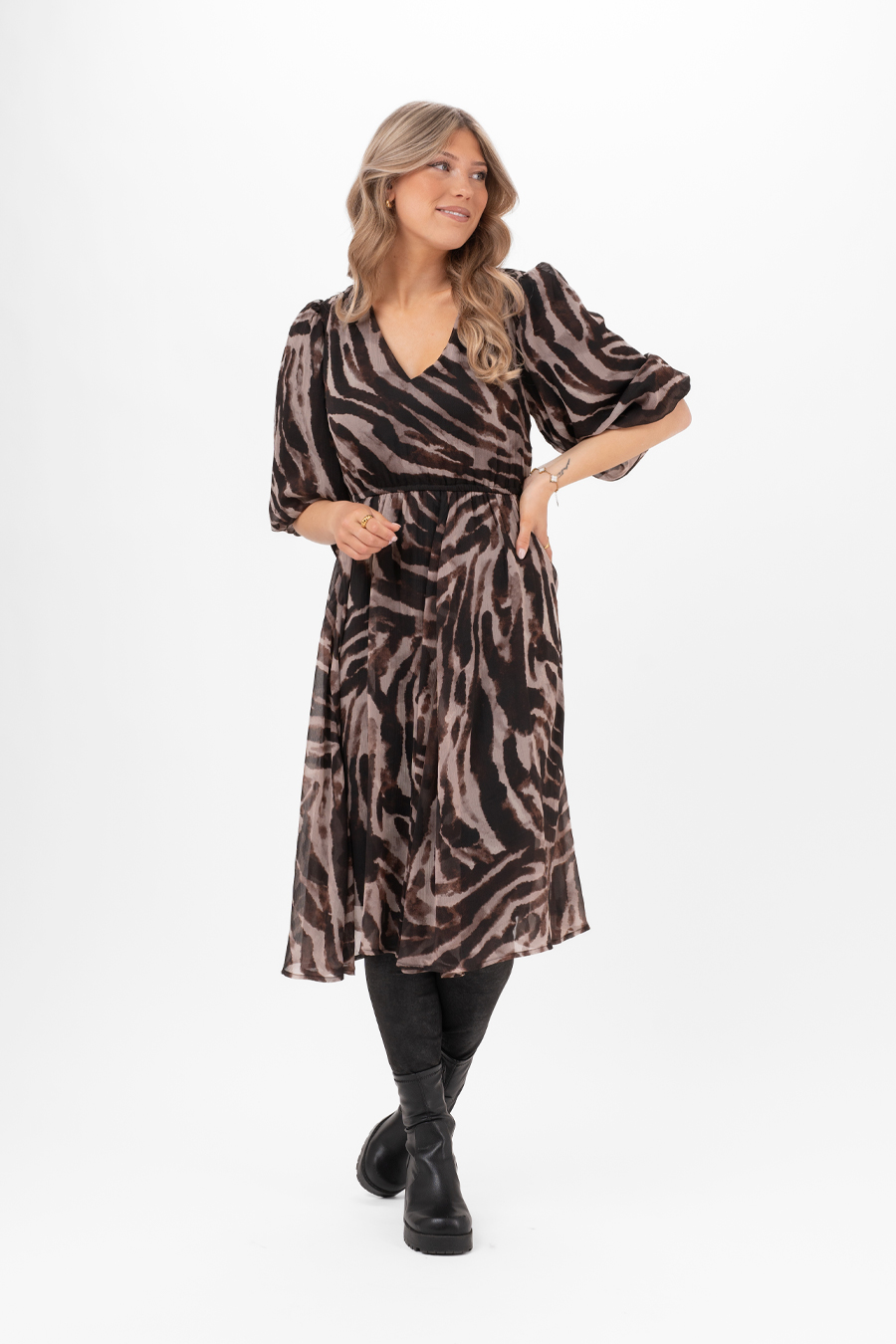 Ember Dress, Espresso/Champagne - Capri Collection - 3