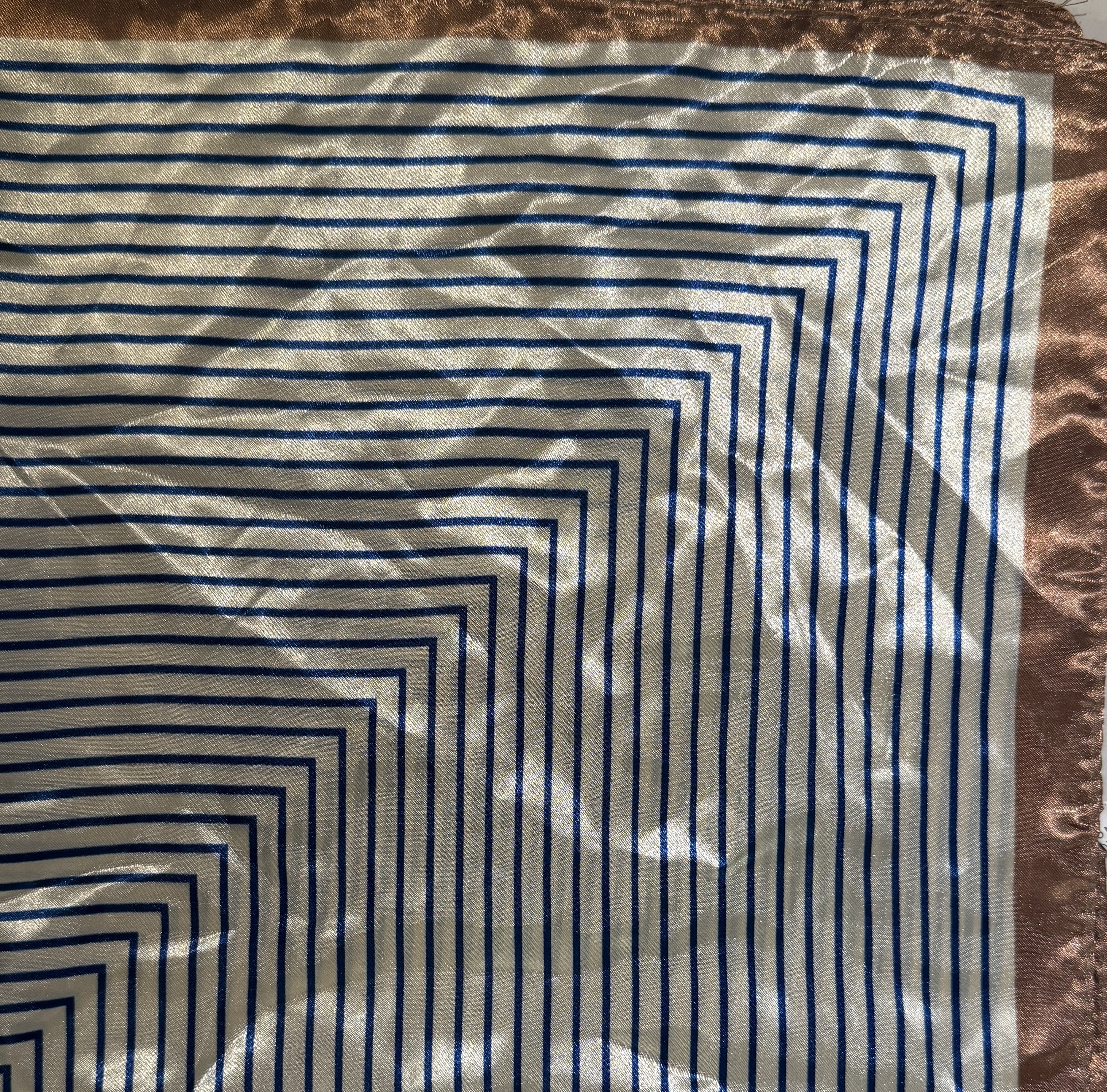 Scarf Randig Blå/Vit/Rosé - 3