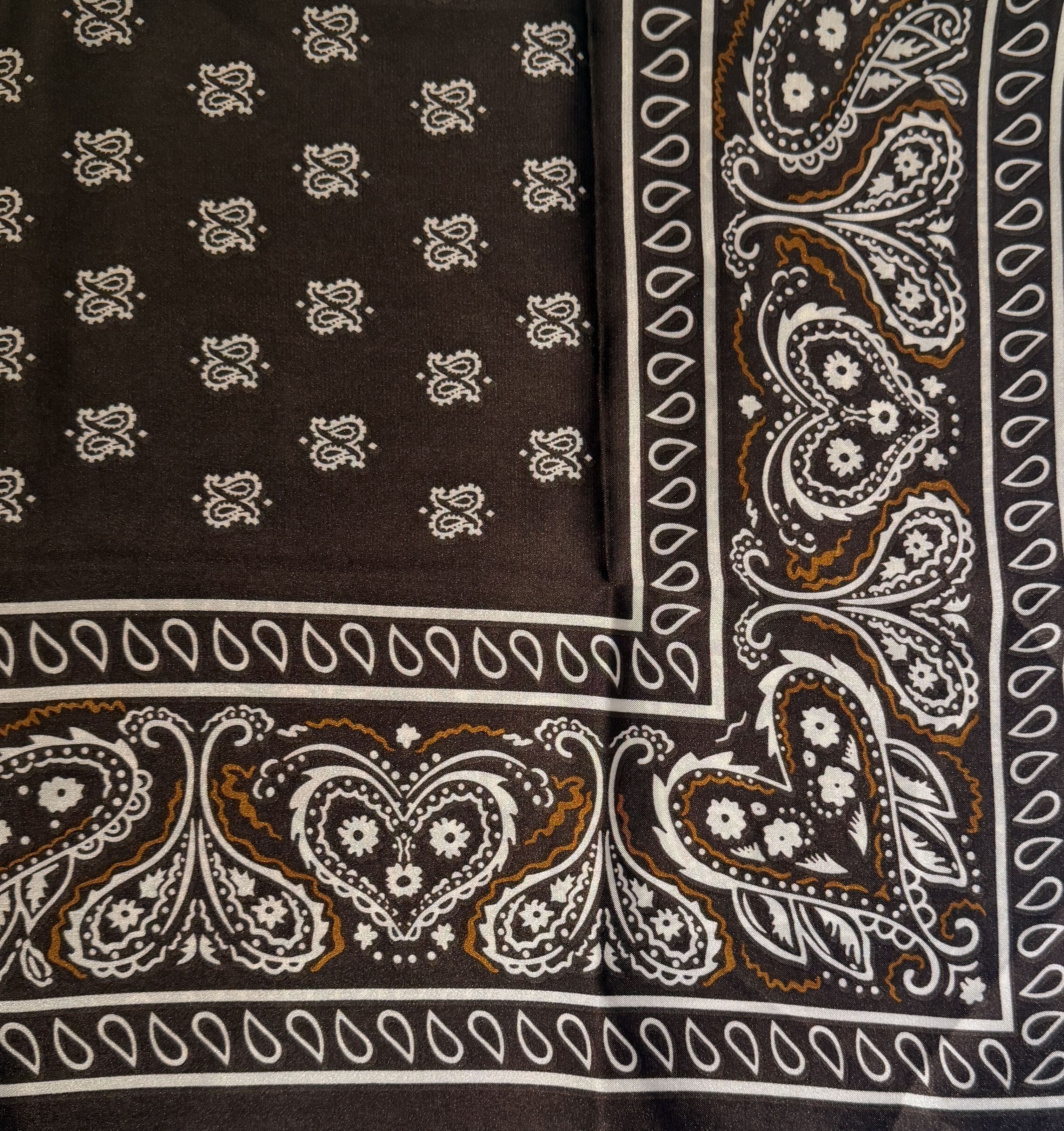 Scarf Mönstrad Brun/Vit/Orange - 3