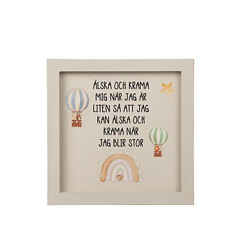 Trätavla, Sand "Älska och krama mig..." – Different Design