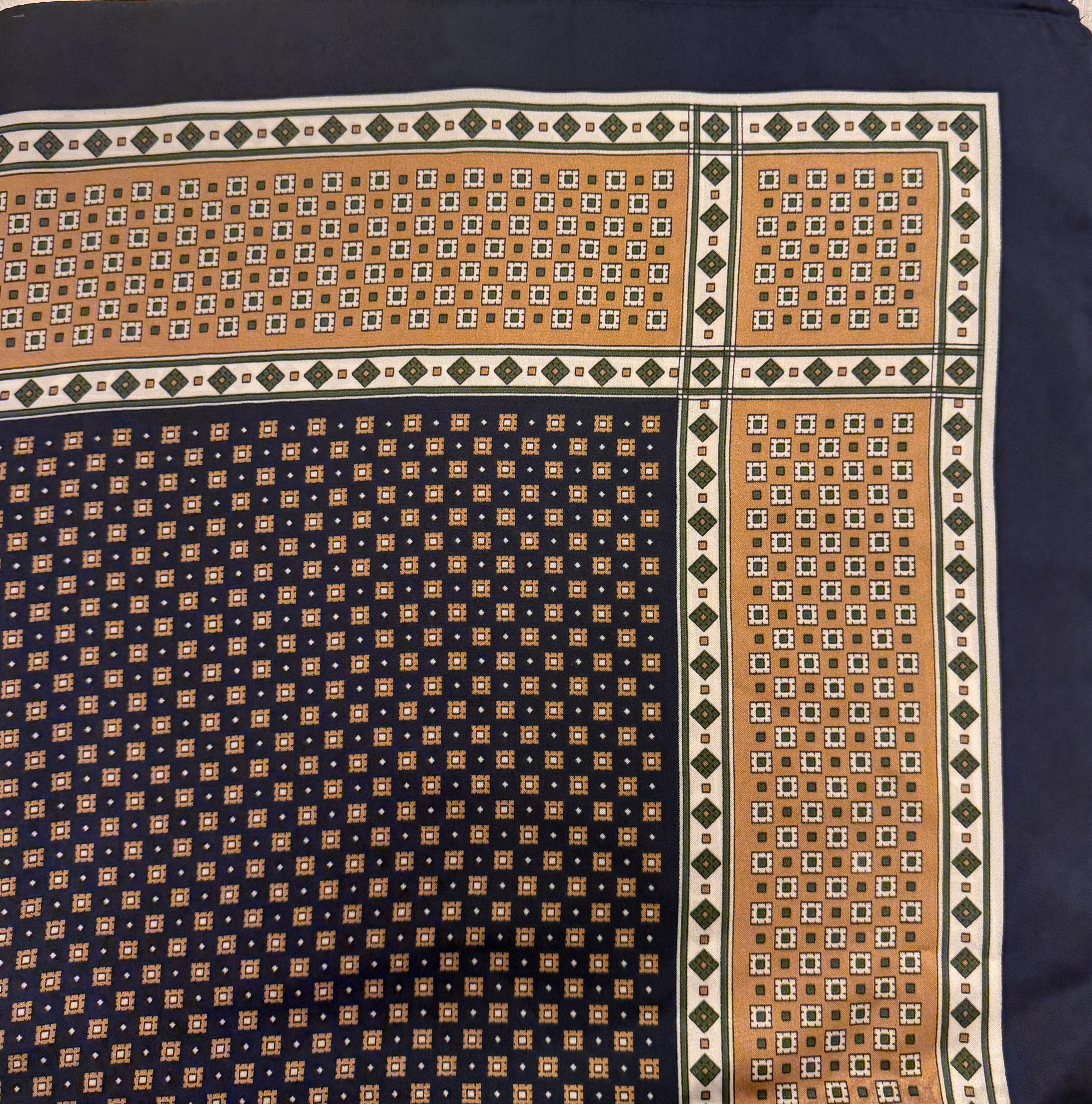 Scarf Mönstrad Blå/Grön/Brun - 3