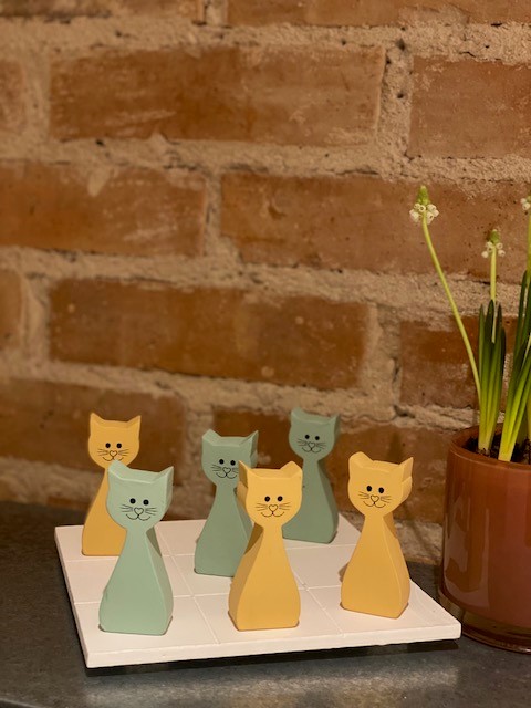 Presentförpackning Tre i rad Färgglad Katt – Different Design - 4