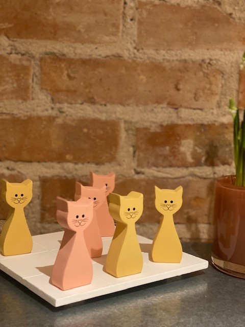 Presentförpackning Tre i rad Färgglad Katt – Different Design - 3