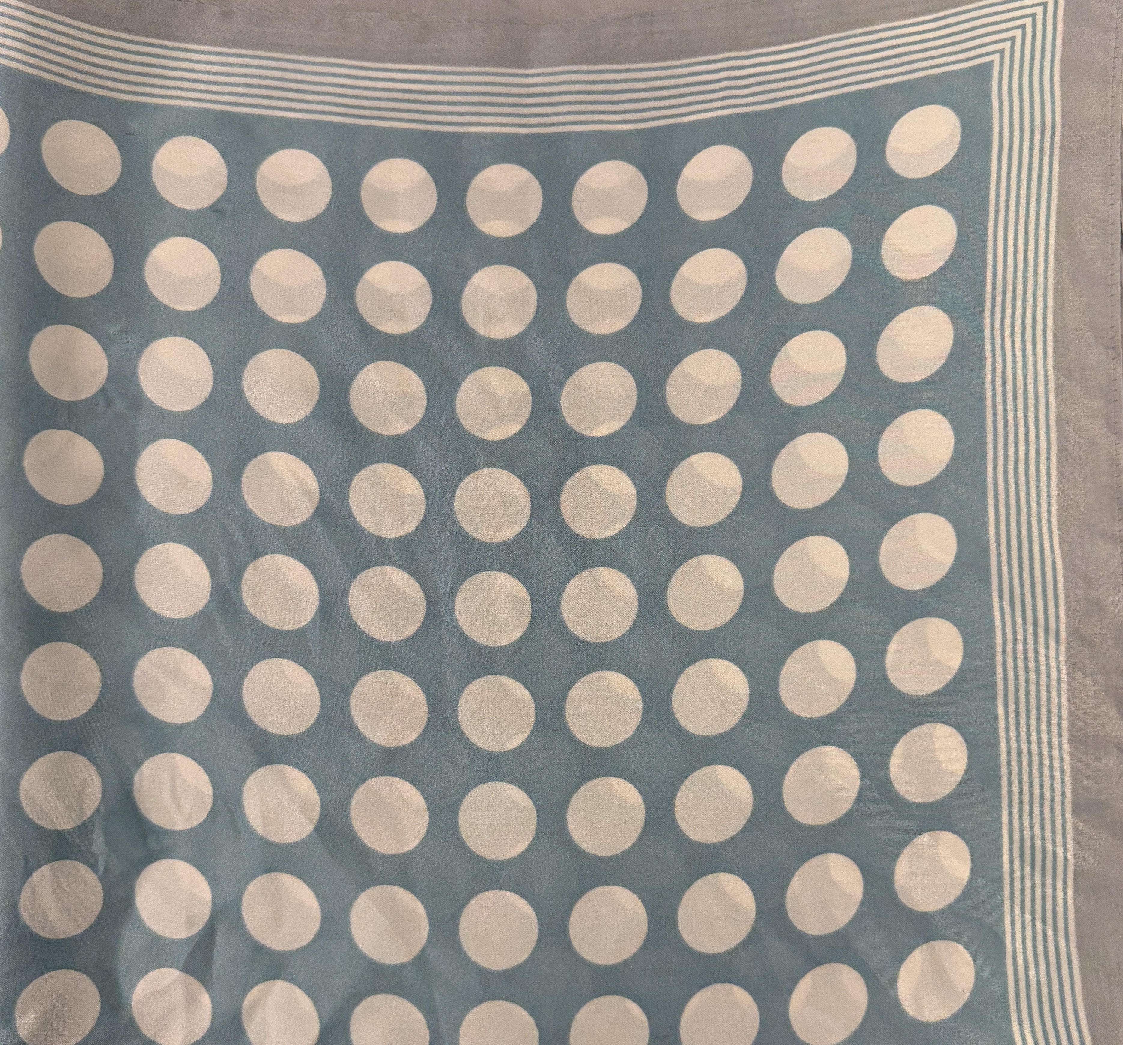 Scarf Prickig Turkos/Vit - 6