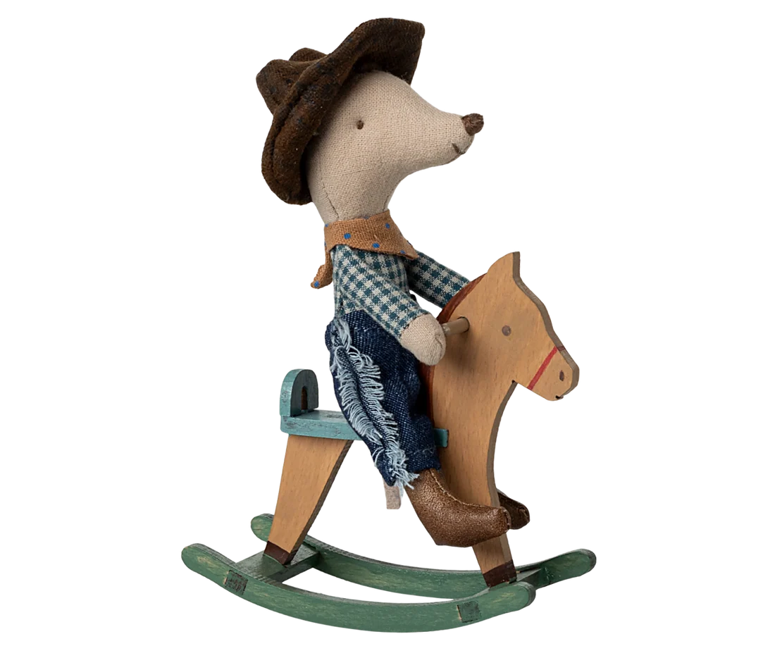 Maileg - Cowboymus på gunghäst, Lillebror - 4
