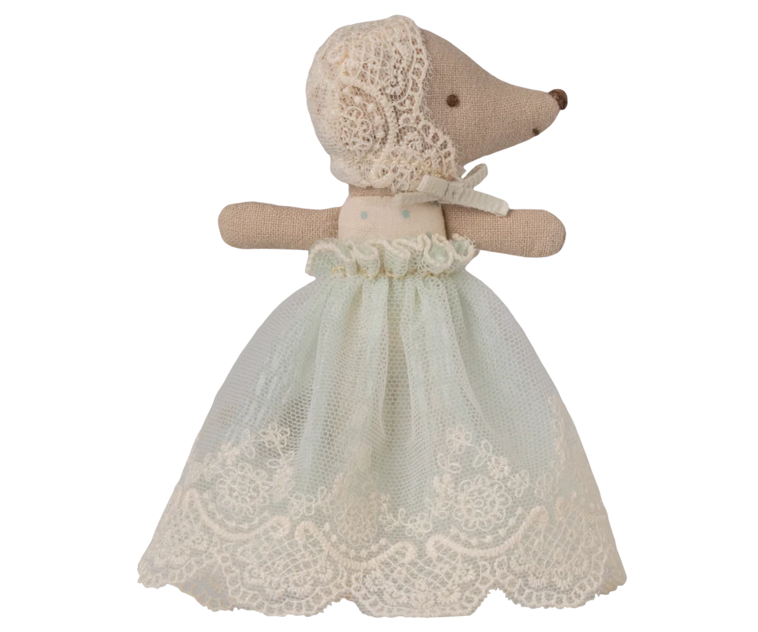 Maileg - Babymus i klänning - Mint