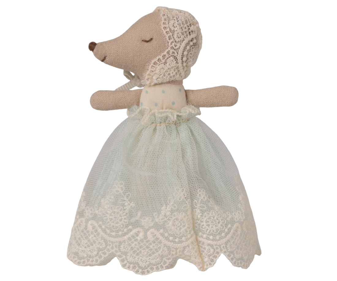 Maileg - Babymus i klänning - Mint - 3