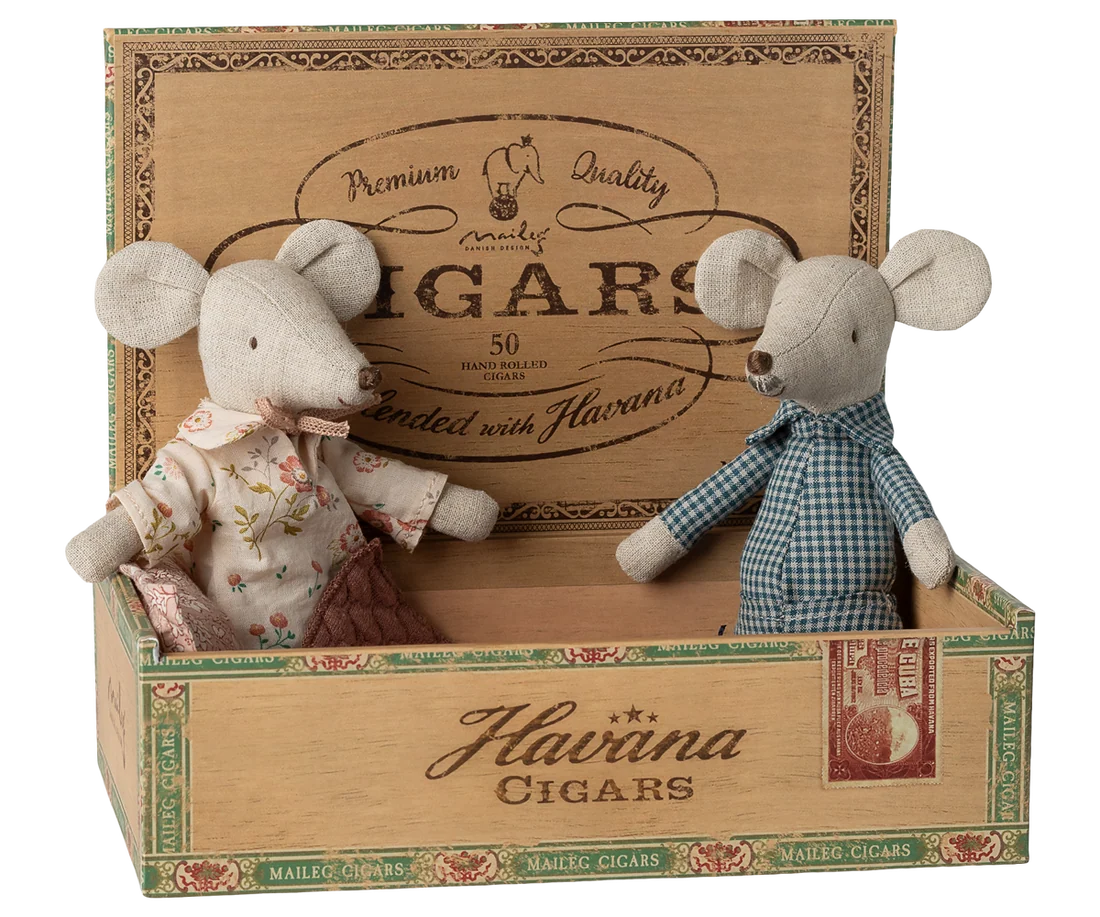 Maileg - Mormor och morfar möss i cigarrlåda - 5