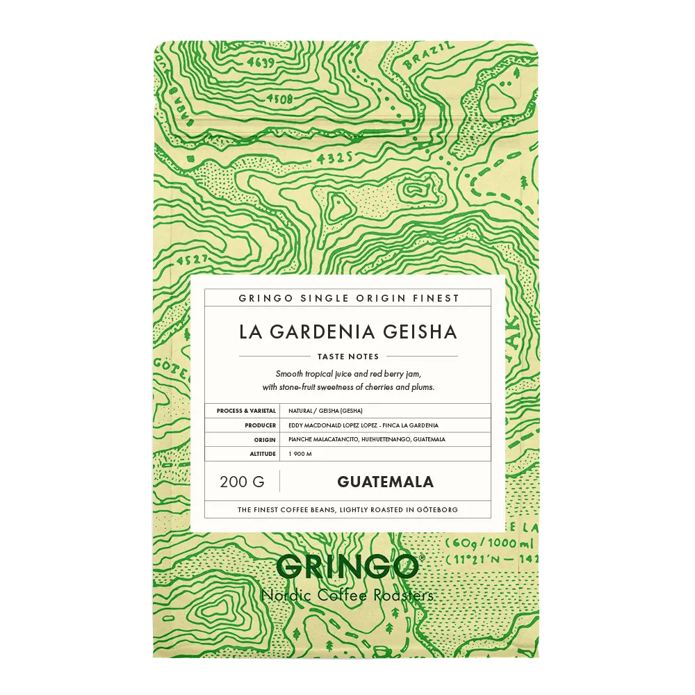 Gringo Nordic - Guatemala La Gardenia Geisha -  Ljusrostade kaffebönor - 200g