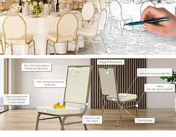 Gör egen design av bankettstol Maestro