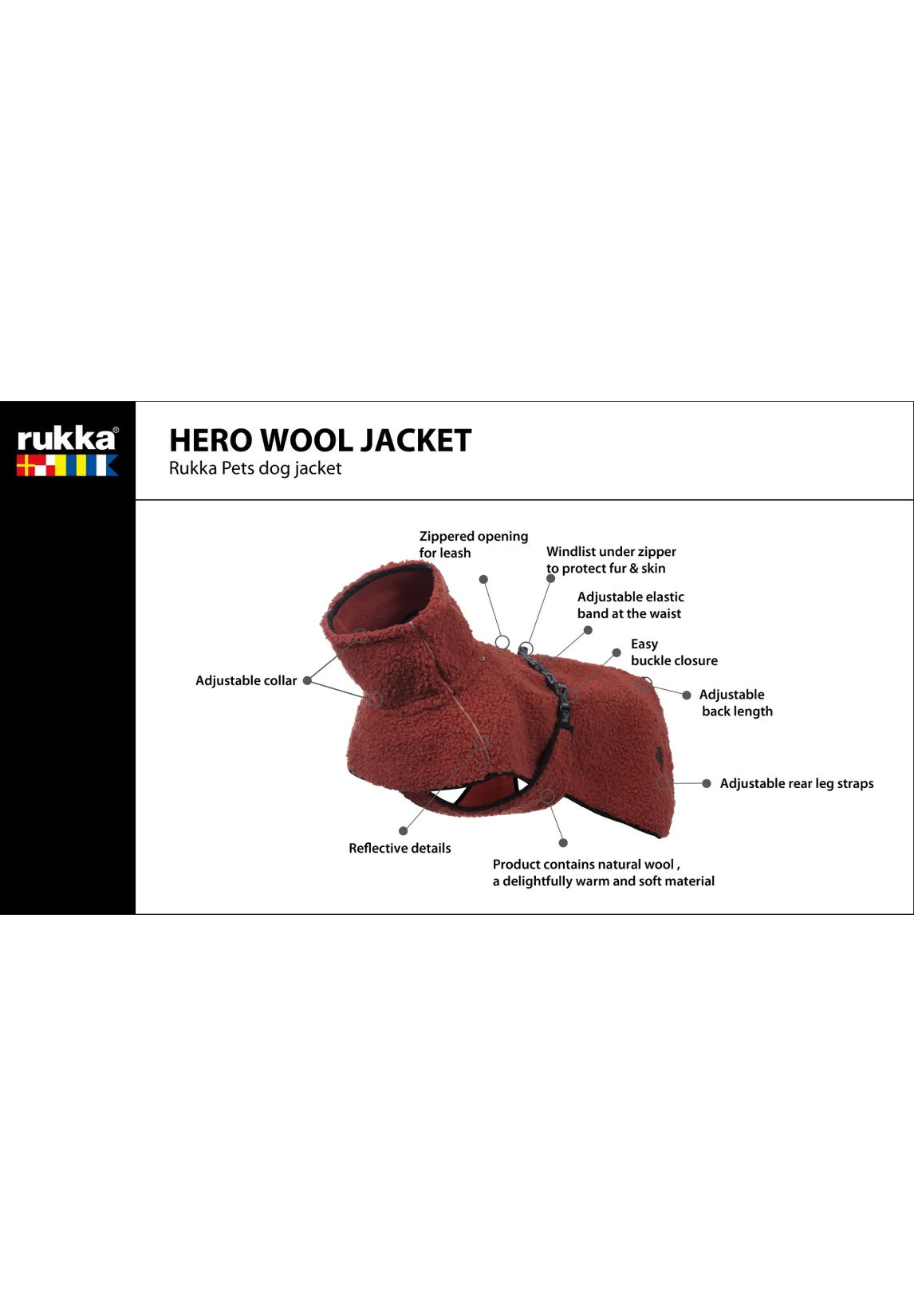 Rukka Pets Hero Ulltäcke Rost - 6