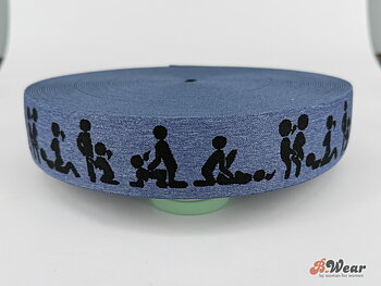 40 mm Kamasutra Melange Elastic Waistband in Jeans