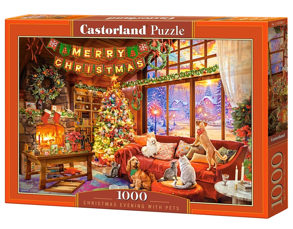 Christmas Evening With Pets, 1000 Bitar Castorland - 2