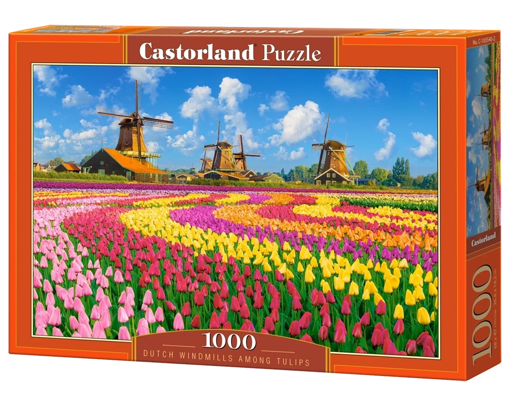 Dutch Windmills Among Tulips, 1000 Bitar Castorland - 2