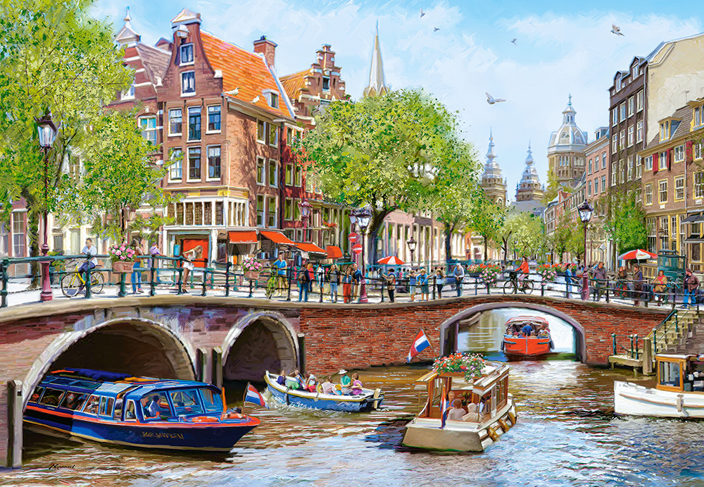Amsterdam Canals, 1000-bitarspussel (C-105625)