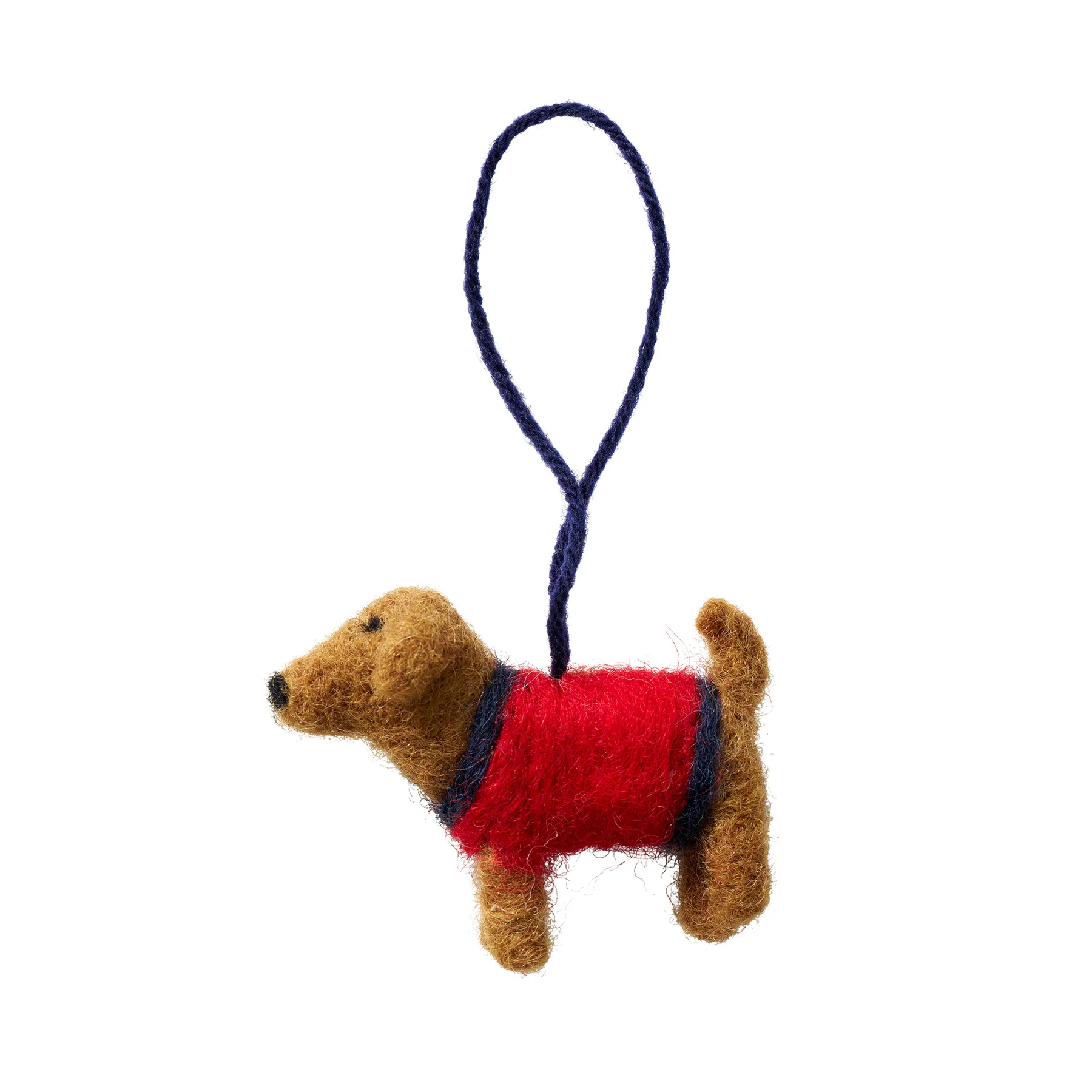 Filtad dekoration - Winter dog