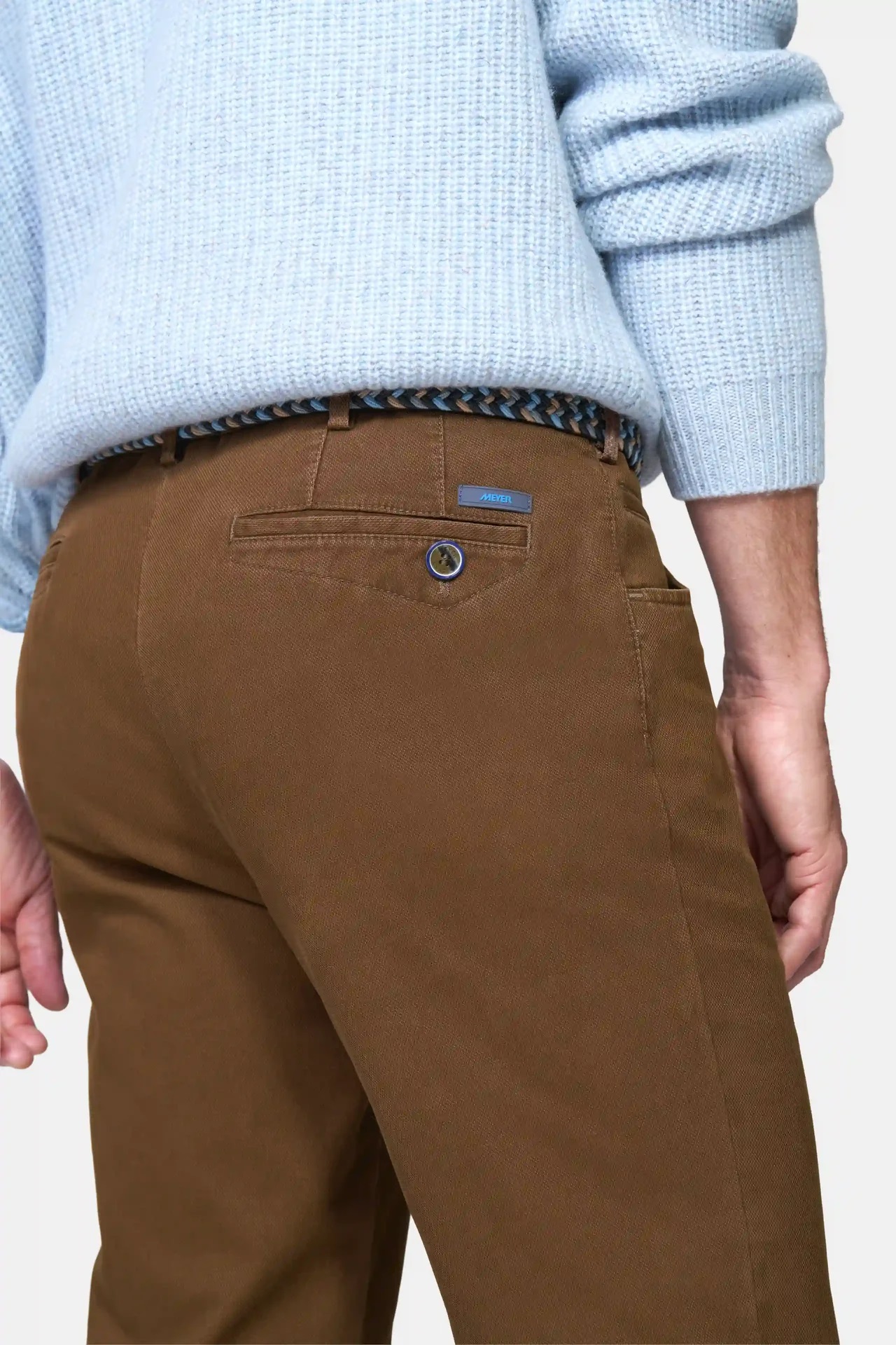 Brun (caramel) jeanshybrid med Mikro structure, modern passform och Super-Stretch (Meyer / Dublin) - 4