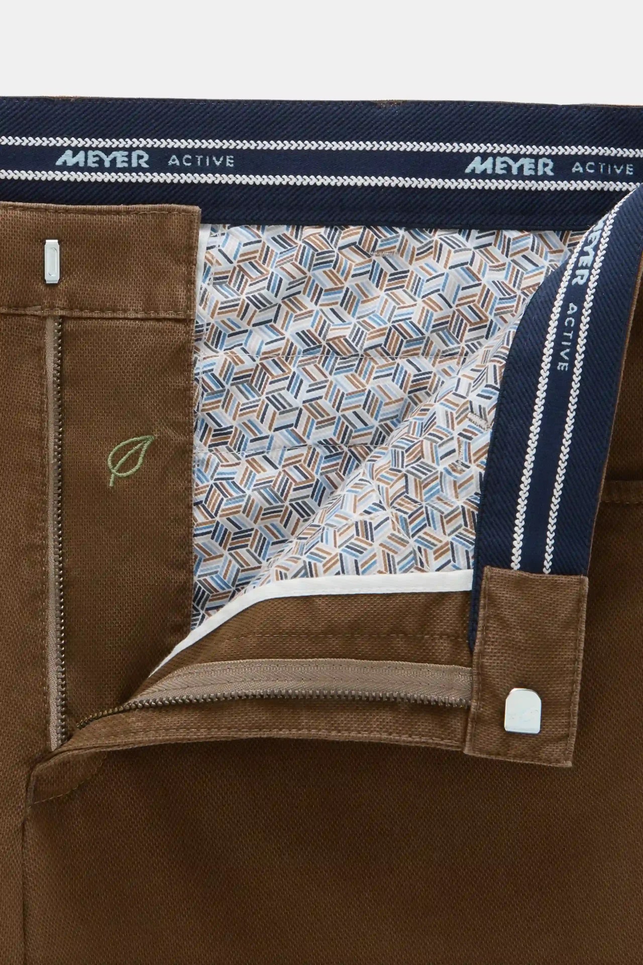 Brun (caramel) jeanshybrid med Mikro structure, modern passform och Super-Stretch (Meyer / Dublin) - 5