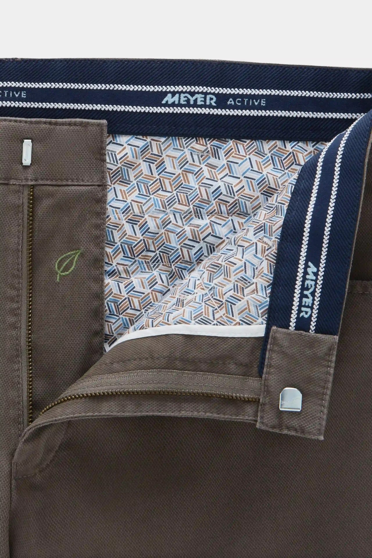 Brun (mud) jeanshybrid med Mikro structure, modern passform och Super-Stretch (Meyer / Dublin) - 5