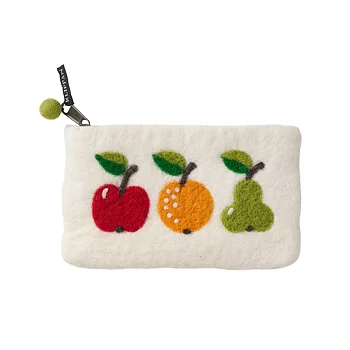 Purse in hand felted wool, Klippan - Fruits