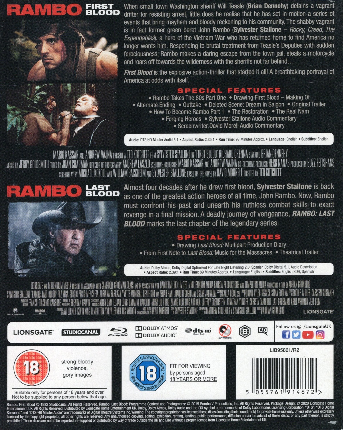 Rambo: First Blood & Last Blood (ej svensk text) (Blu-ray) - 2