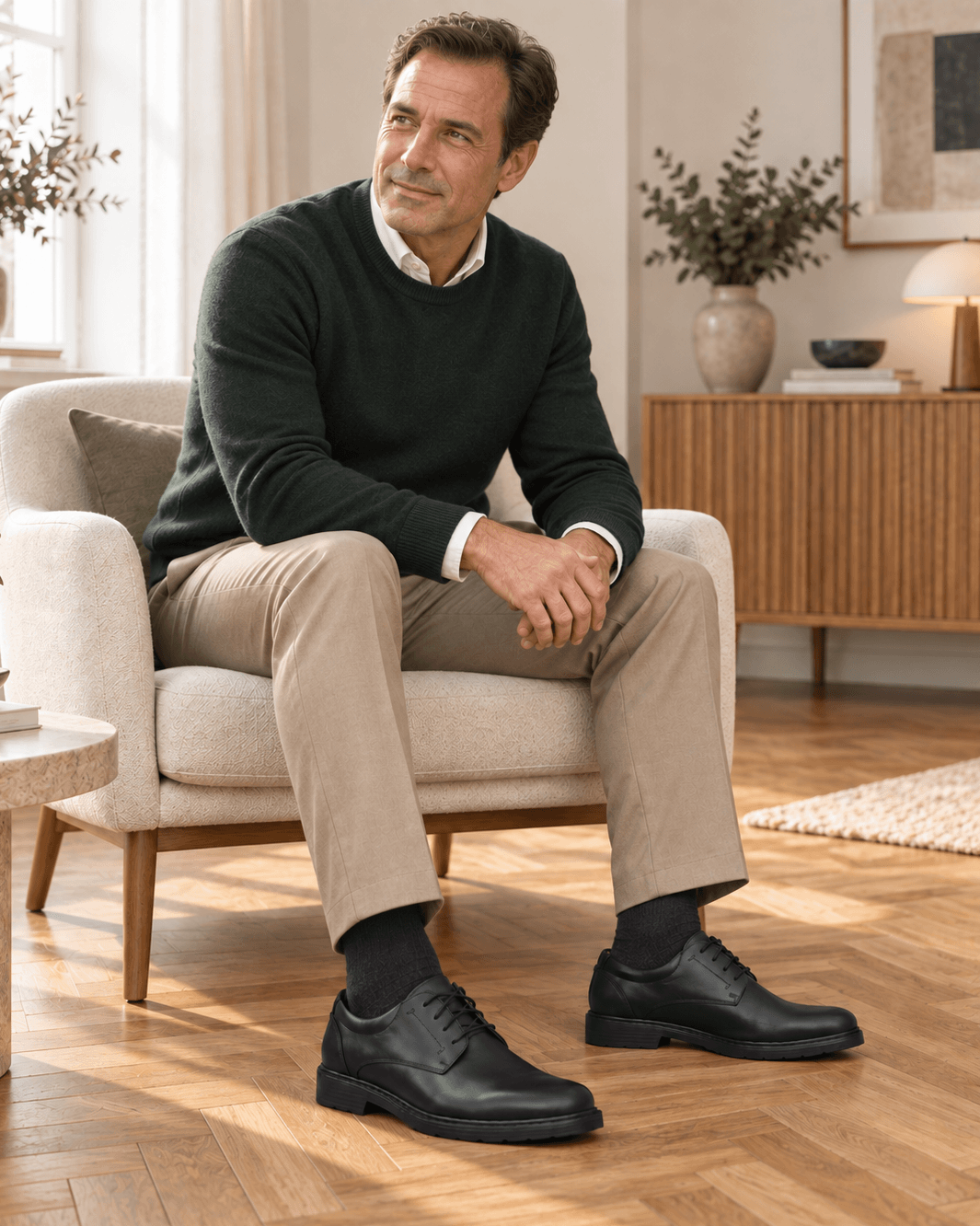 Josef Seibel Alastair – bred herrsko i svart läder - 2