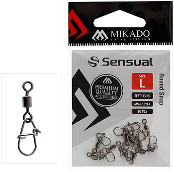 Mikado Round Snap With Swivle - 10pcs