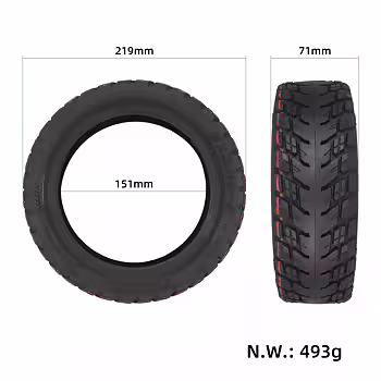 9 tum Elscooter Däck 9x3.00-6 – Allround / Tubeless