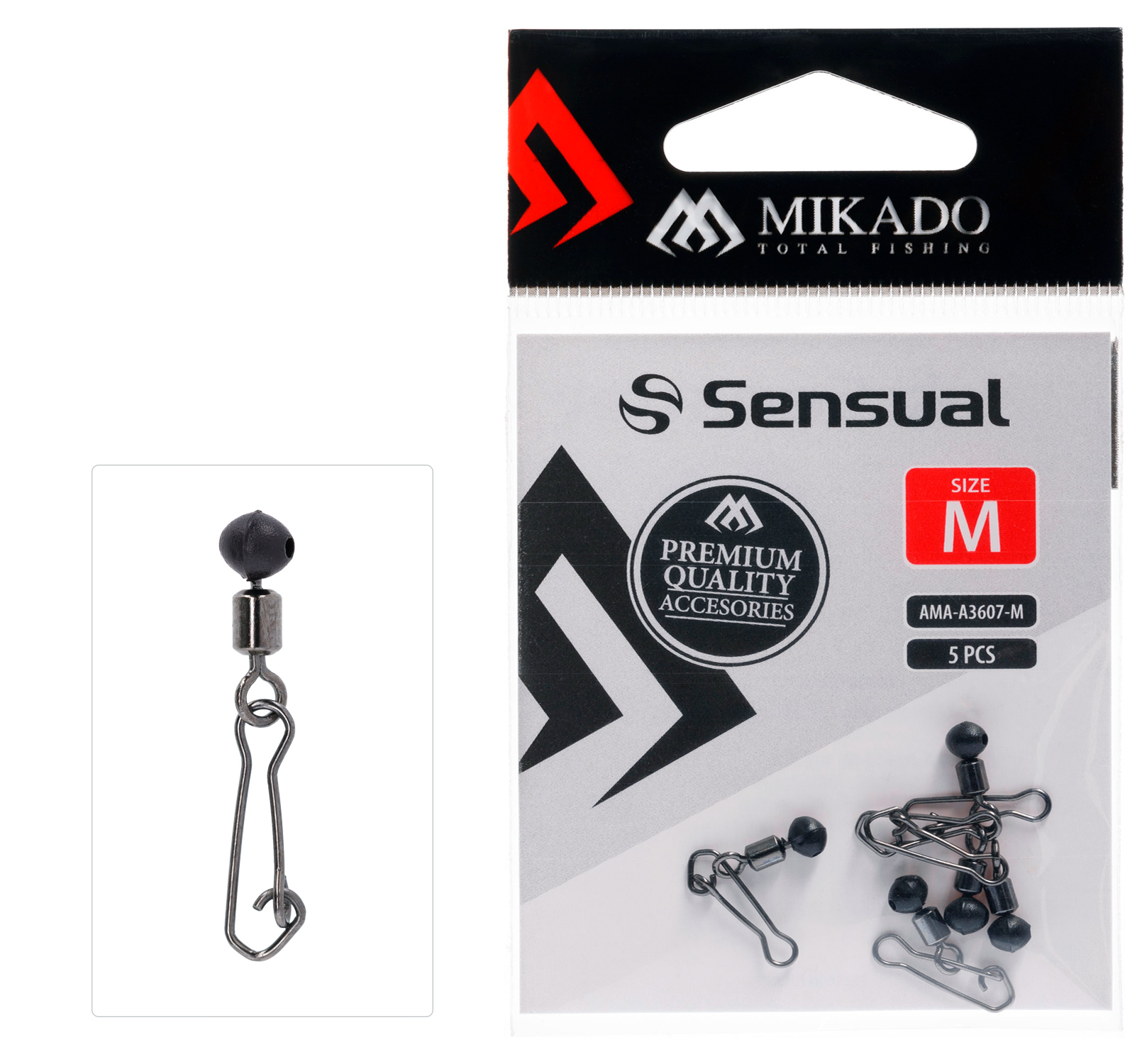 Mikado Glidpärla med hake - 5pcs