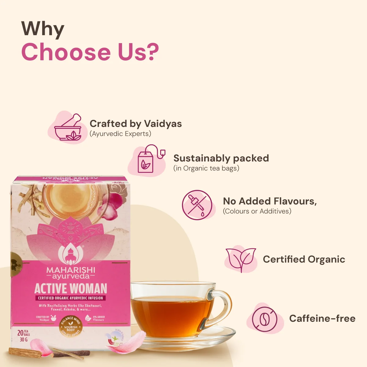 Active Women Tea, 15 Tea Bags, Organic, Maharishi Ayurveda - 4