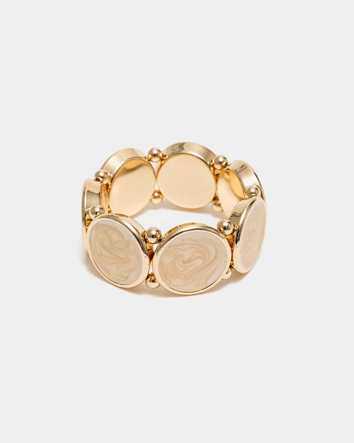 BOW19 Ava Pearl Elastic Bracelet Sand