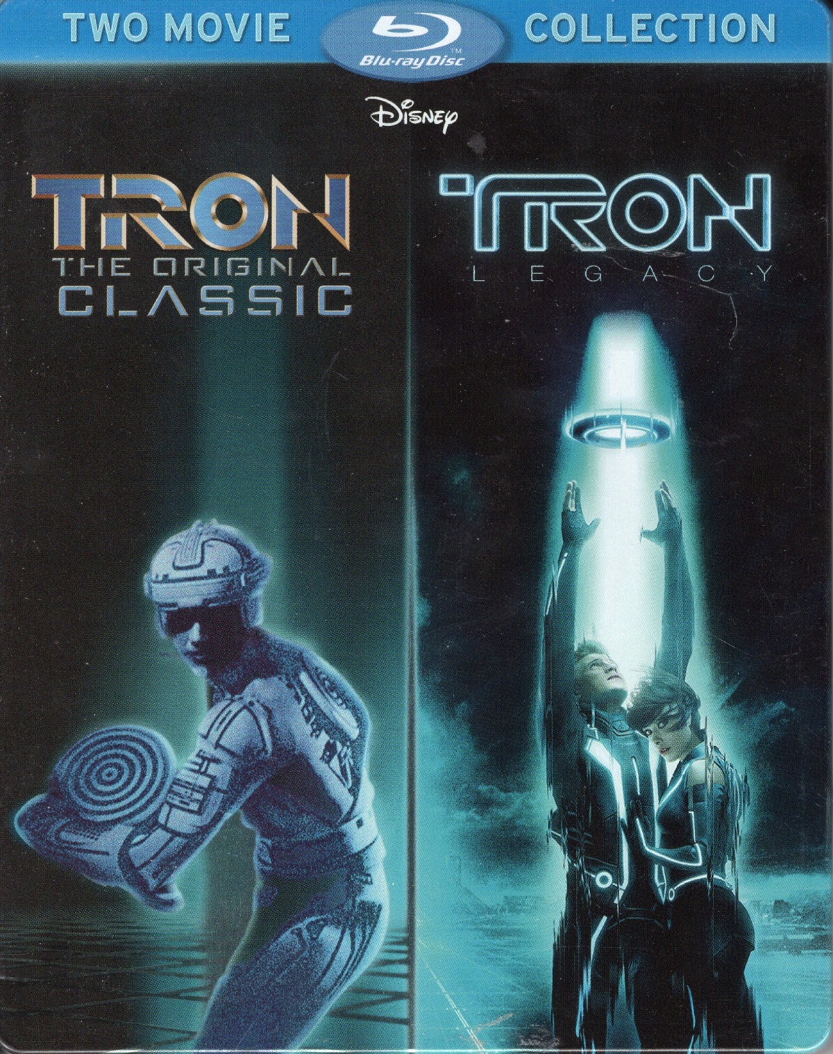Tron / Tron: Legacy (Limited Edition Steelbook) (Slipback saknas) (Blu-ray) (Begagnad) 