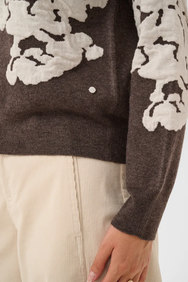 Cream Alley Knit Pullover Java Melange - 5