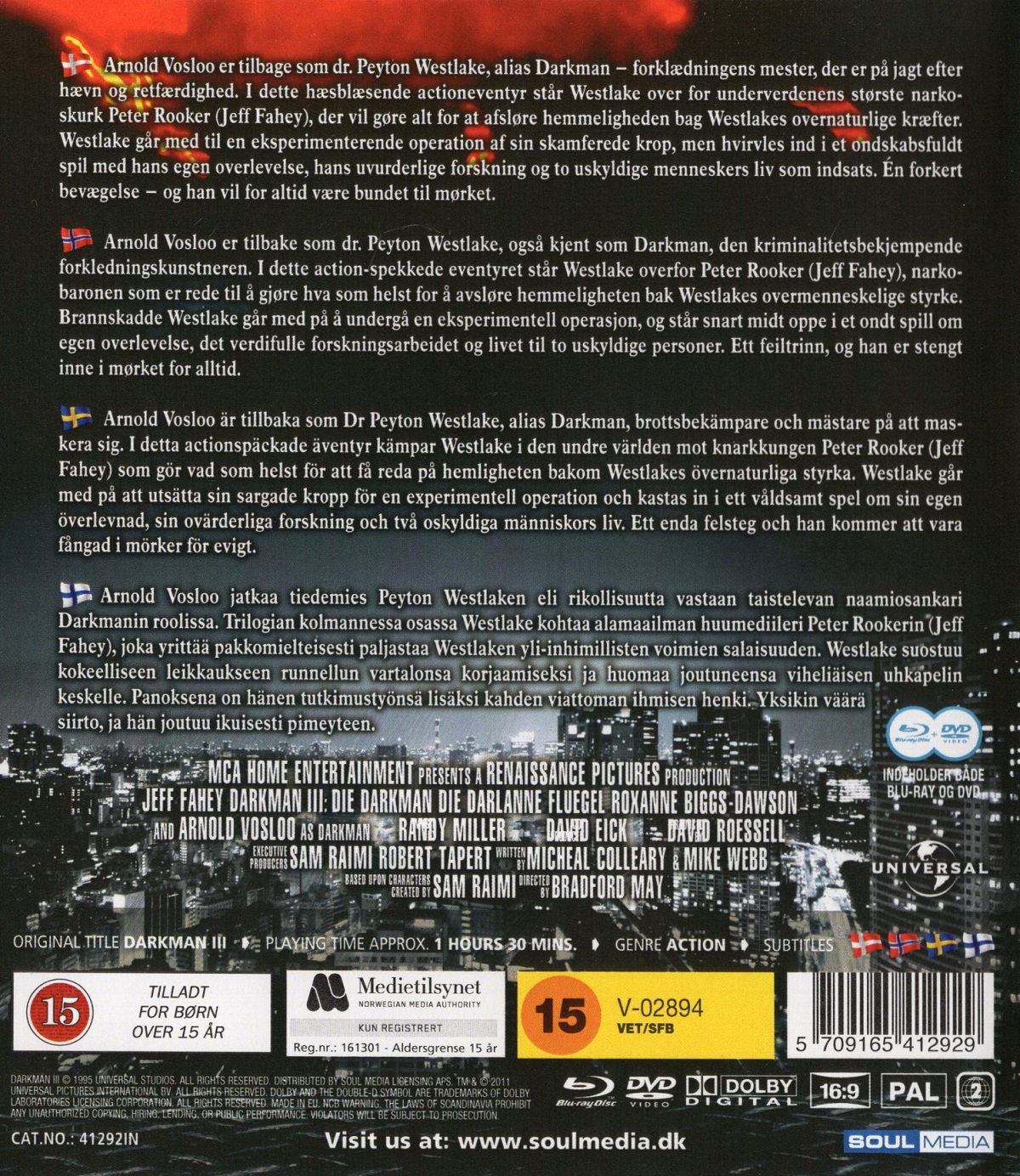 Darkman 3 - Die Darkman Die (Blu-ray + DVD) (Begagnad) - 2
