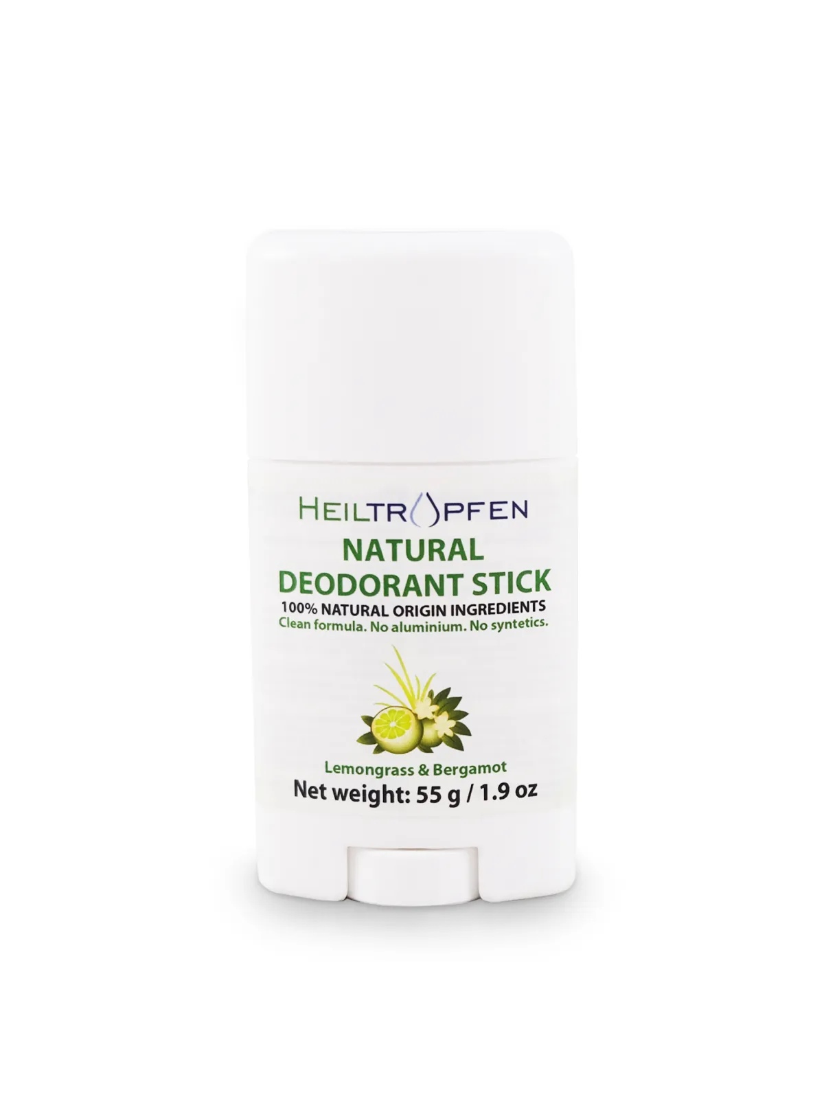 Heiltropfen Lemongrass & Bergamot Deodorant Stick 55g - 100% Natural
