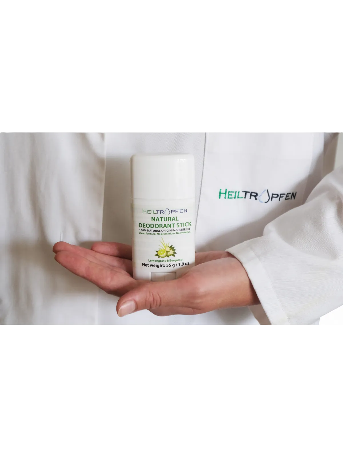 Heiltropfen Lemongrass & Bergamot Deodorant Stick 55g - 100% Natural - 8
