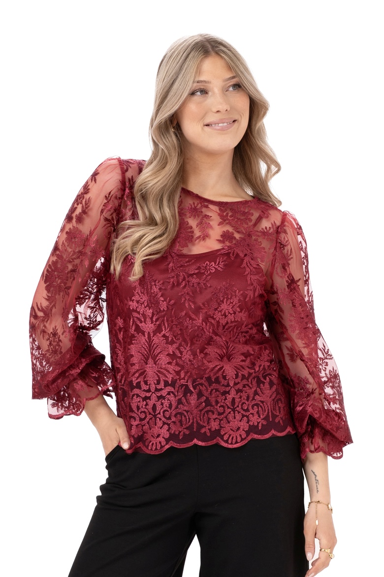 AMANDINE BLOUSE RUBY RED