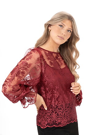 AMANDINE BLOUSE RUBY RED