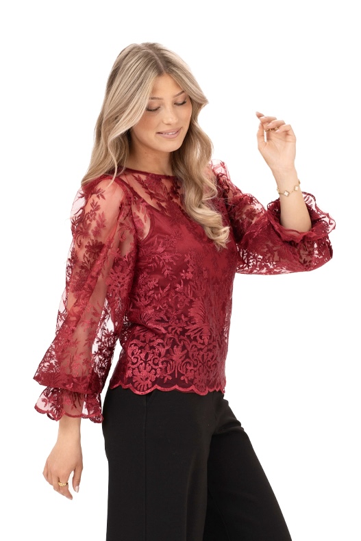 AMANDINE BLOUSE RUBY RED - 7