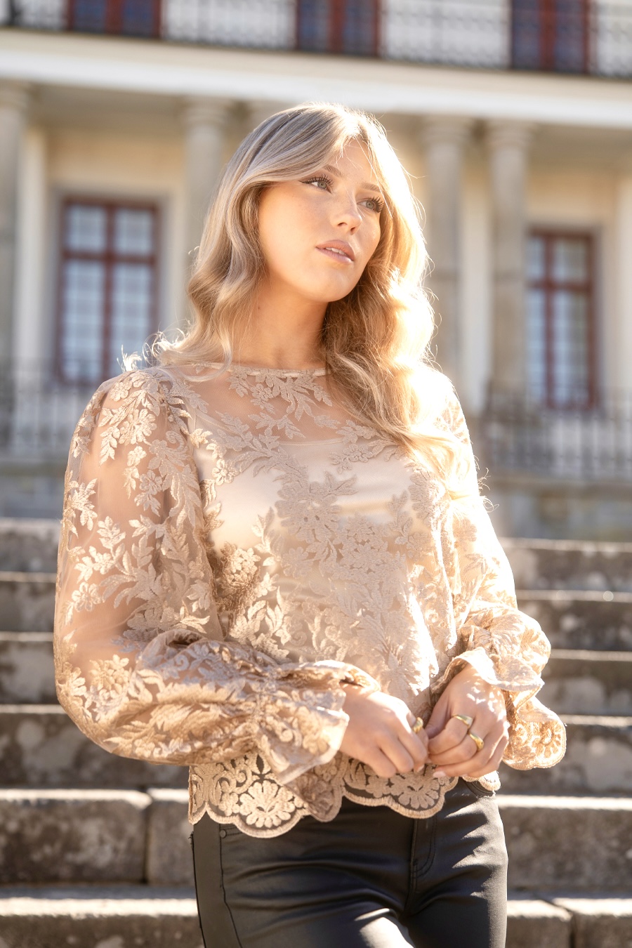 AMANDINE BLOUSE CHAMPAGNE  - 7