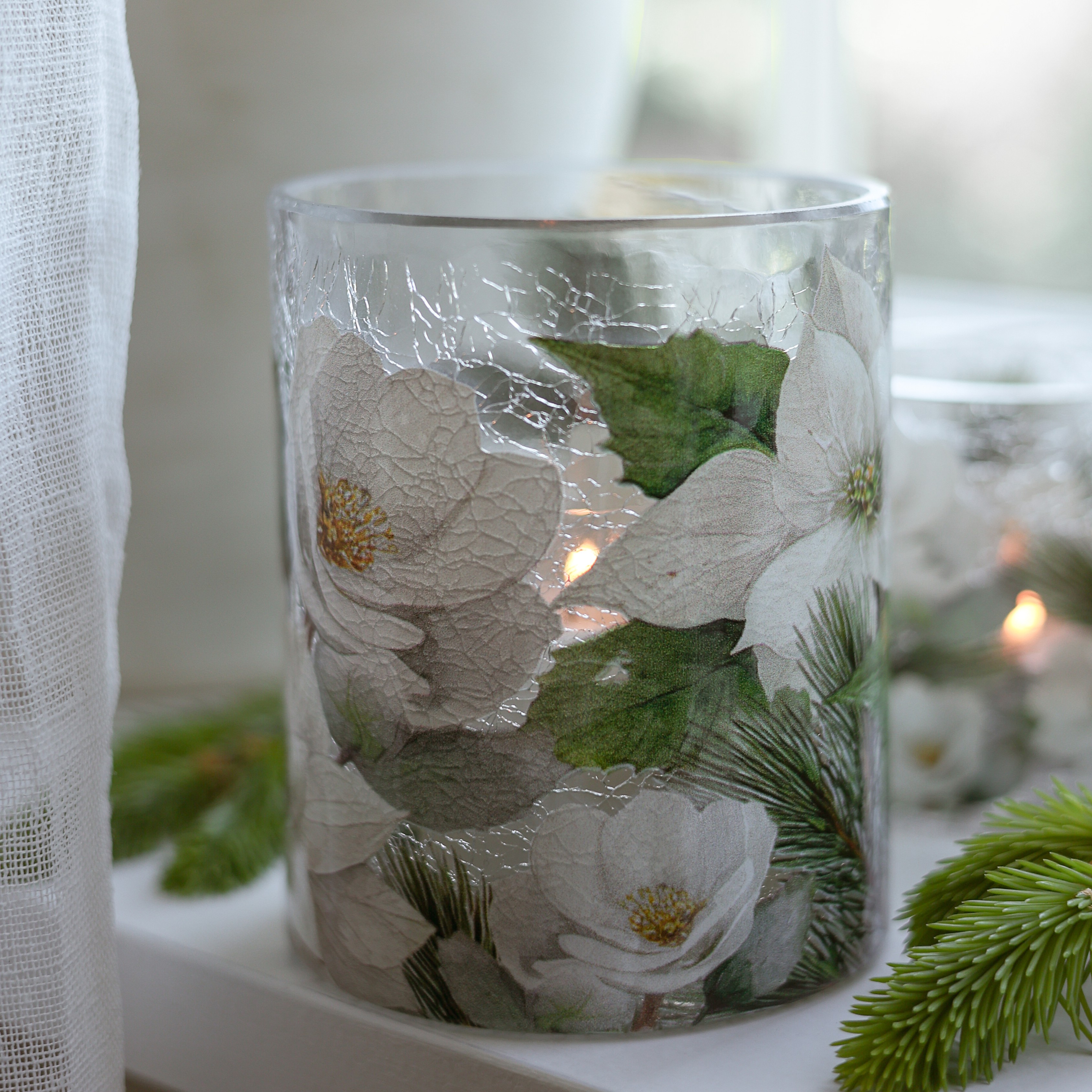 Lykta Winter Blossom Majas Cottage - Stor