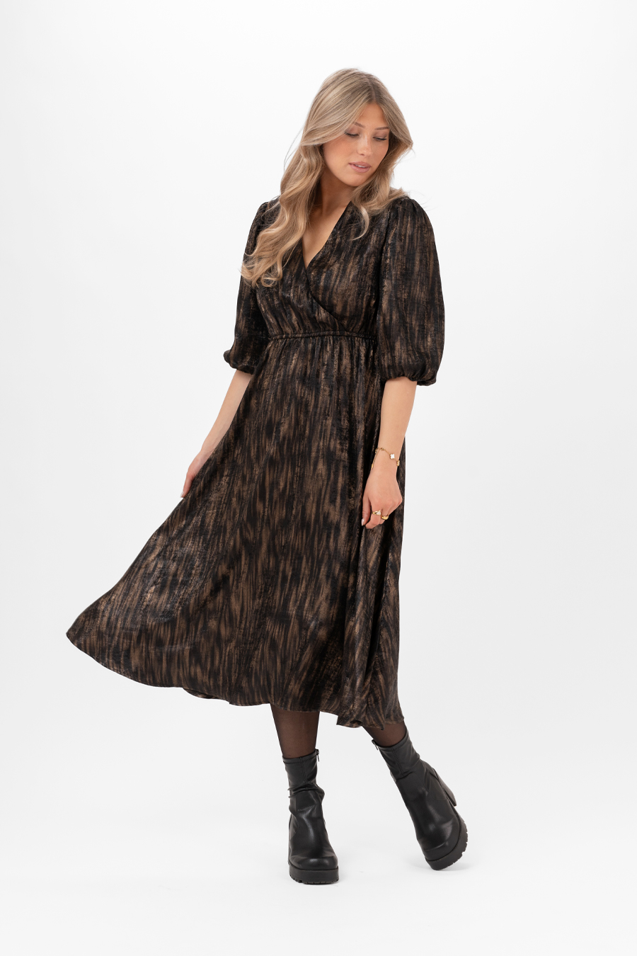 KYLAH DRESS BLACK/GOLD - 7