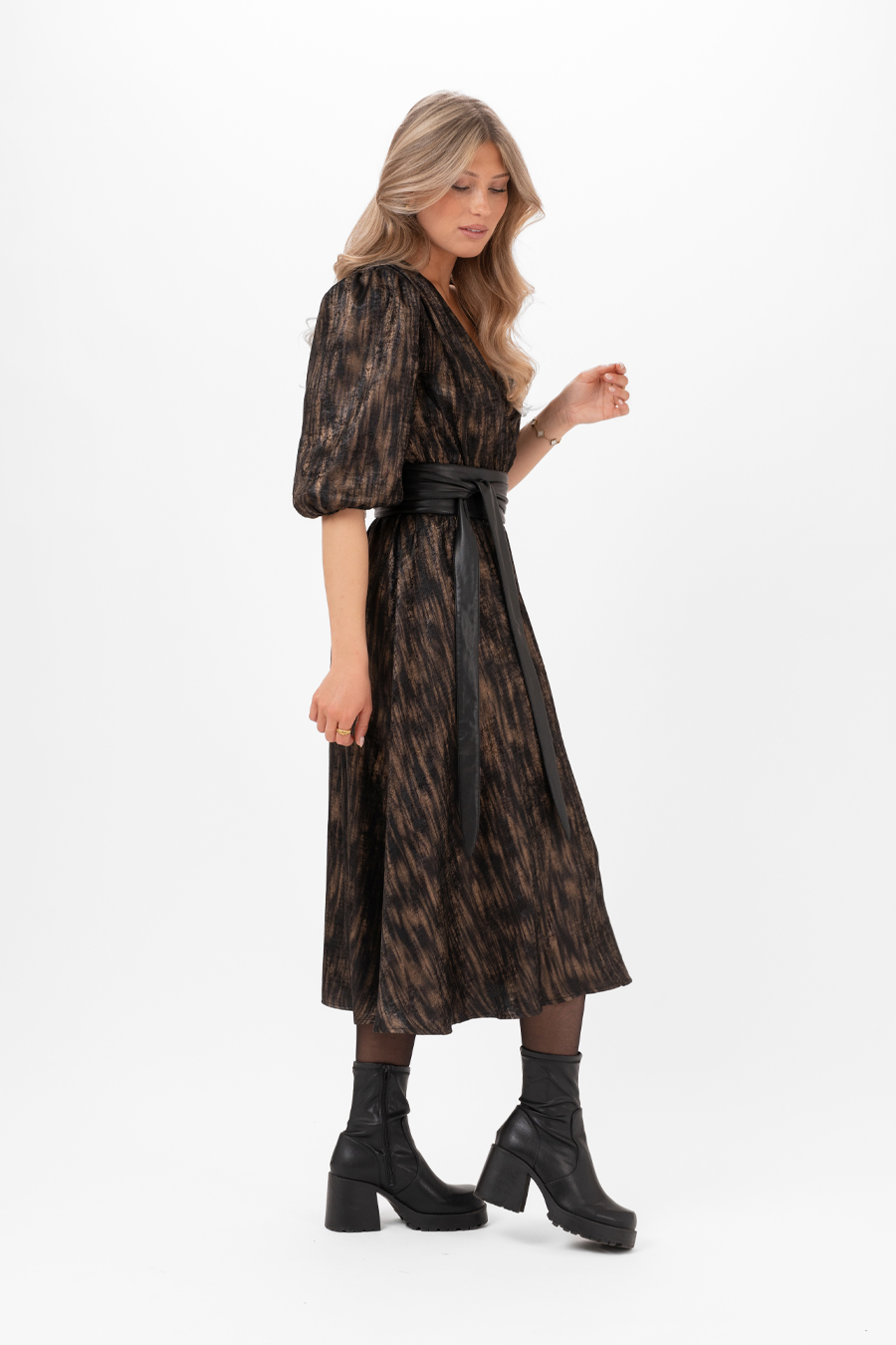 KYLAH DRESS BLACK/GOLD - 3