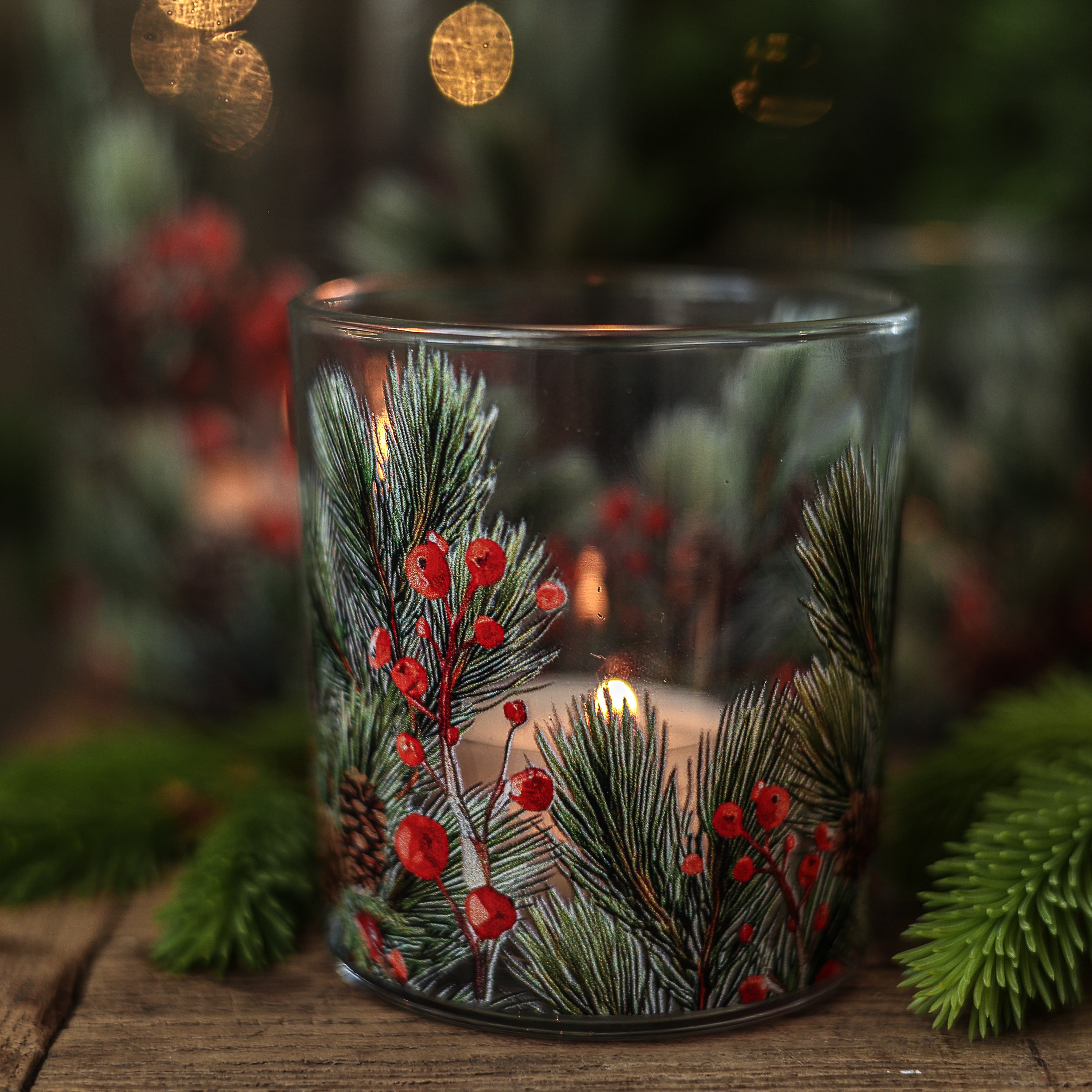 Lykta Winter Berries Majas Cottage - Liten