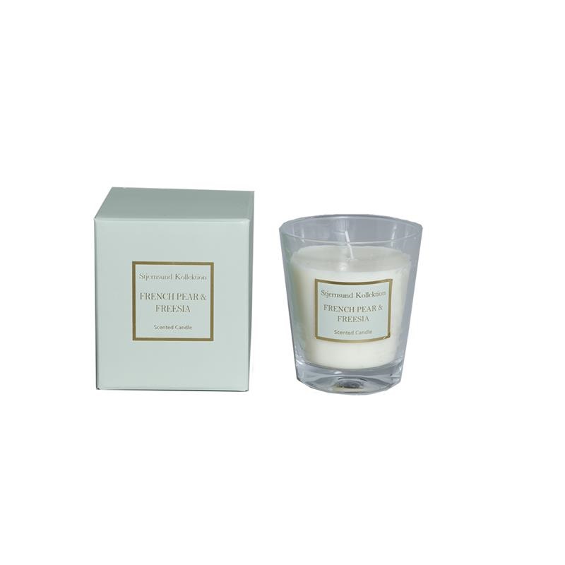 Doftljus Pear & Freesia, 10 cm- Stjernsund Kollektion