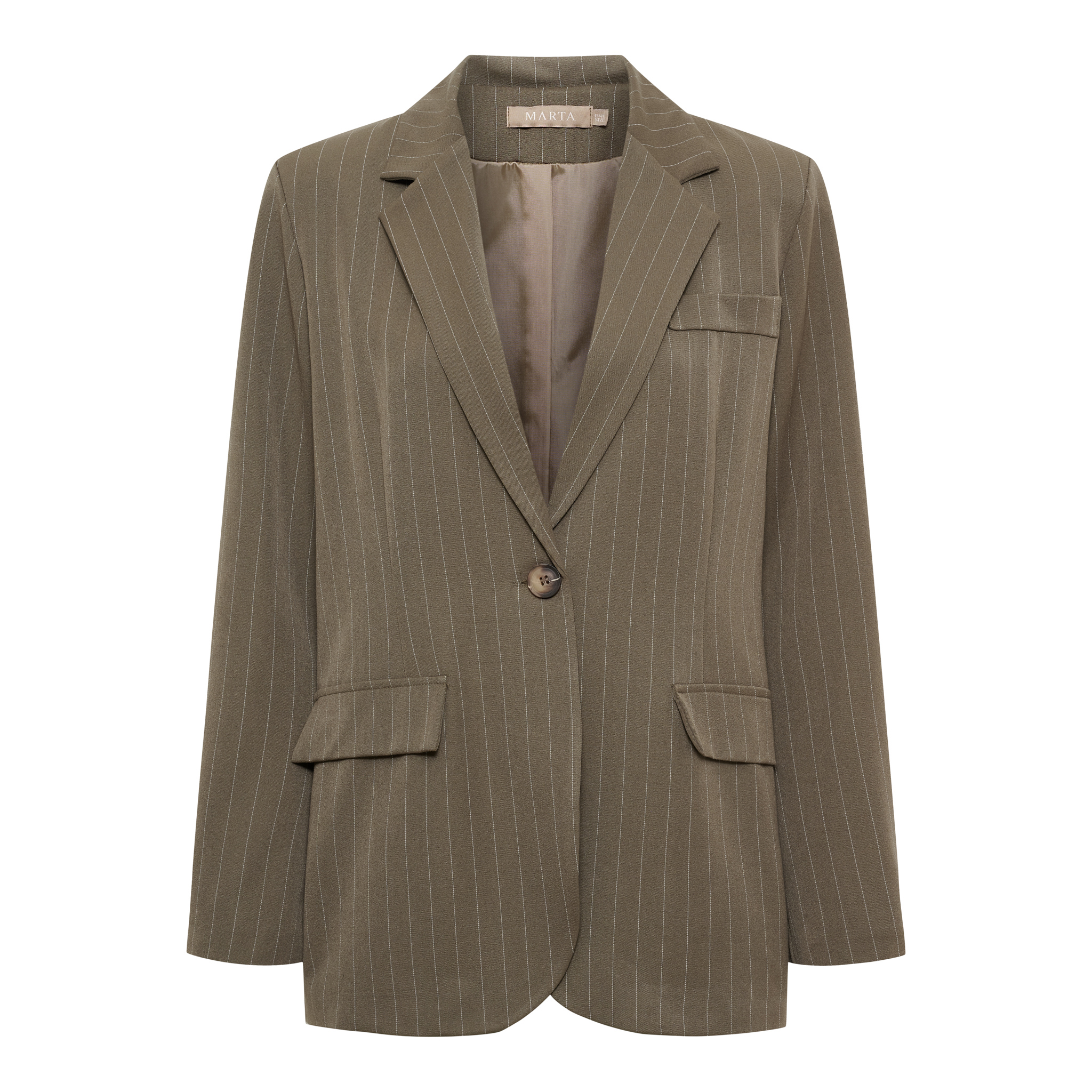 McdDusk Blazer Fango Kritstrecksrandig Kavaj